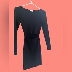 Wilfrid at Aritzia Chic Black Cut-Out Dress